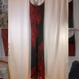 Black and Red sequins cocktail dress